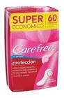Protectores Diarios Sin Perfume Protección Carefree 60 Un