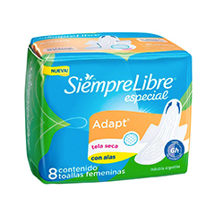 Toallas Femeninas Seca Siempre Libre Especial 8 Un