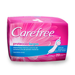 Protectores Diarios Carefree Largos 20 Un