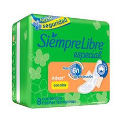 Toalla Femenina Con Alas Siempre Libre 8 Un