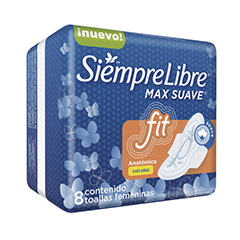 SIEMPRE LIBRE FIT M.SUAVE C/A 8UN.