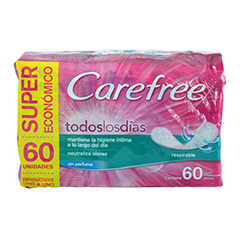 PROT.FEMENINOS CAREFREE BRISA SIN PERFUME 60 UN