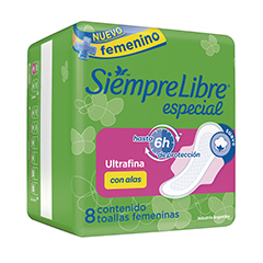 T. Siempre Libre Especial Ultrafina C/ Alas  x 8 u