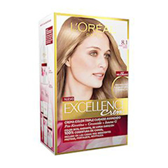 Tintura Excellence Colageno 8.1 Rubio Claro Ceniza Loreal Paris 70 Ml