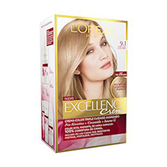 Coloracion Tono N° 9.1 Rubio Muy Claro Ceniza Loreal Paris Excellence 1 Un