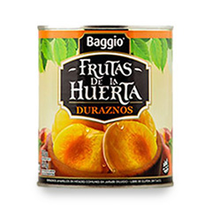 Durazno en Mitades Baggio 820 Gr
