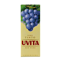 VINO UVITA TINTO CAJA 1 LT