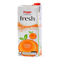 Jugo De Naranja Dulce En Tetrabrik Light Fresh Baggio 1.5 Lt
