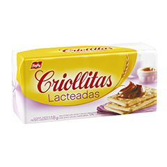 GALLETITAS CRIOLLITAS LACTEADAS 118G