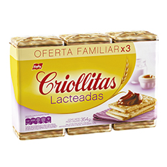 Galletitas Criollitas Lacteadas Tripack