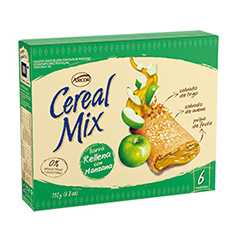 Barra De Cereales Rellena Con Manzana Cereal Mix 6 Un 192 Gr