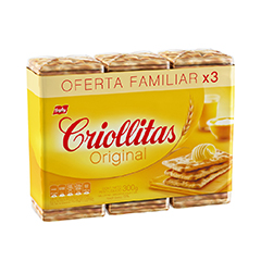 Galletitas Criollitas De Agua Original Tripack
