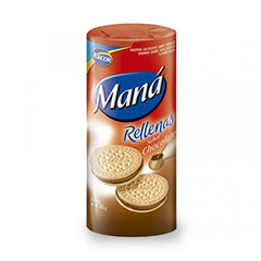 Galletitas Maná Rellenas Chocolate x 165 Gr