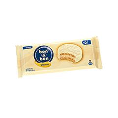 ALFAJOR BON O BON BLANCO 6 UN.