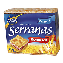 Galletitas Serranas Sandwich Tripack 336 Gr