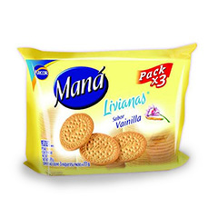 Galletitas Maná Vainilla x 3 Unidades x 393Gr