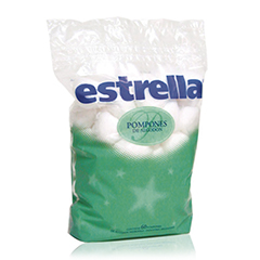 POMPONES DE BELLEZA ESTRELLA X 50 UN