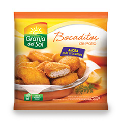 Bocaditos Rebozados De Pollo Granja Del Sol 400 Gr