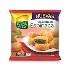 Croquetas Granja Del Sol Espinaca x 400 Gr.