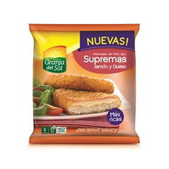 Supremas De Pollo Con Jamon Y Queso Granja Del Sol 400 Gr