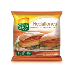MEDALLONES GRANJA D.SOL POLLO/MUZ. 400G