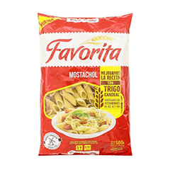 Fideos Favorita Mostachol x 500 Gr.