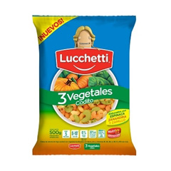 FIDEOS LUCCHETTI 3 VEG. CODITOS 500G