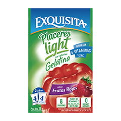 Gelatina Exquisita Frutos Rojos Light 25 Grs