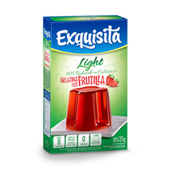GELATINA EXQUISITA FRUTILLA LIGHT 25G