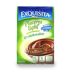 POSTRE EXQUISITA CHOCOLATE LIGHT 65G