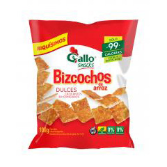 SNACKS GALLO BIZCOCHOS DULCES X 100GS