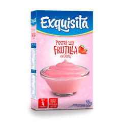 Postre Exquisita Frutilla Con Crema x 90 Gr.