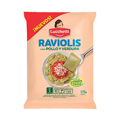 RAVIOLIS LUCCHETTI POLLO/VERD. 500G