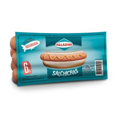 PALADINI SALCHICHA X 6 UNIDADES 225G