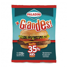 HAMB.PALADINI MAS GRANDE 2UN. X 220G