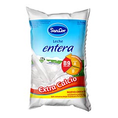 Leche Entera Sancor B9 Vit. A-D Sachet 1 L