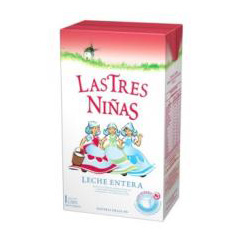 Leche Entera Las Tres Niñas Larga Vida 1 L
