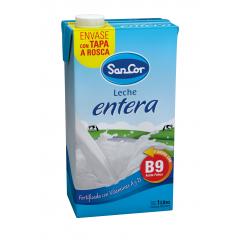 Leche Entera Sancor Fortificada B9 x 1 Lt.