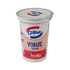 YOGUR COTAR ENTERO FRUTILLA 160G