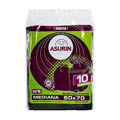 BOLSAS ASURIN 50 X 70 X 10UN. MED.PLANCHA