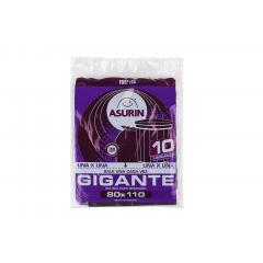 Bolsa Para Residuos Asurin Gigantes 80 x 110 x 10 Unidades