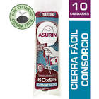 Bolsas para residuos Asurin consorcio x 10 u. 60 x 95 cm.