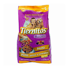 Alimento Para Perros Pollo Arroz Cereales Tiernitos 1.5 Kg