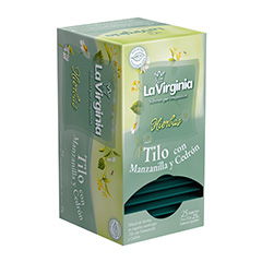 Té Hierbas Tilo C/ Manzanilla y Cedrón La Virginia x 25 Saquitos.