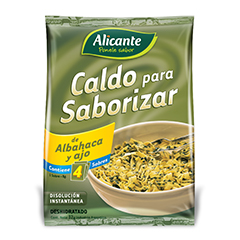 CALDO ALICANTE ALBAHACA Y AJO 4X8 GR