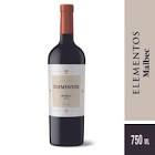 Vino fino tinto Elementos malbec x 750 ml.