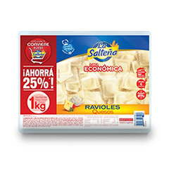 RAVIOLES LA SALTEÑA 4 QUESOS 1KG