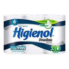 Papel Higienico Higienol Premium 6X30Mt
