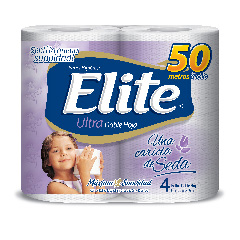 PAPEL HIGIENICO ELITE ULTRA DOBLE HOJA 4X50 MT