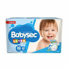 Panales descartables Babysec Ultra tamano XG x 8 u.